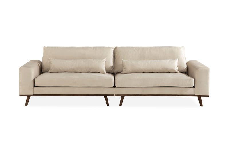Copenhagen 4-seters Fløyelssofa - Beige - Møbler - Sofaer - Fløyelssofaer