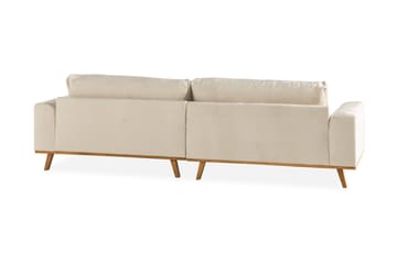 Copenhagen 4-seters Fløyelssofa - Beige - Møbler - Sofaer - Fløyelssofaer