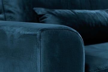 Copenhagen 4-seters Fløyelssofa - Blå - Møbler - Sofaer - Fløyelssofaer