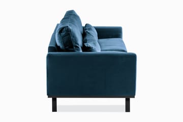 Copenhagen 4-seters Fløyelssofa - Blå - Møbler - Sofaer - Fløyelssofaer