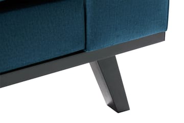 Copenhagen 4-seters Fløyelssofa - Blå - Møbler - Sofaer - Fløyelssofaer
