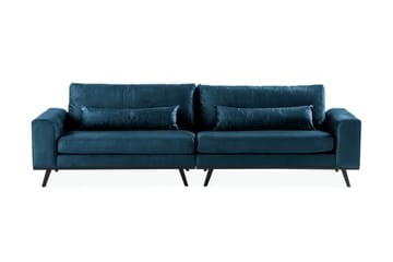Copenhagen 4-seters Fløyelssofa - Blå - Møbler - Sofaer - Fløyelssofaer