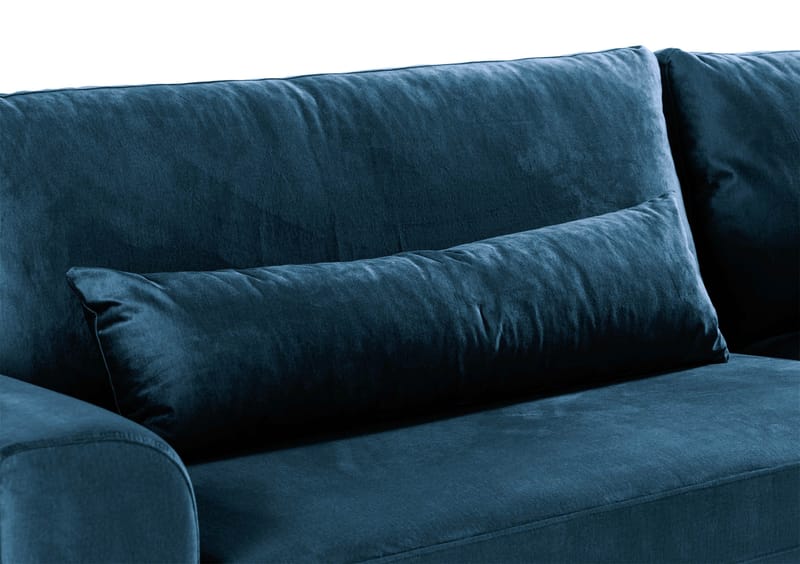 Copenhagen 4-seters Fløyelssofa - Blå - Møbler - Sofaer - Fløyelssofaer