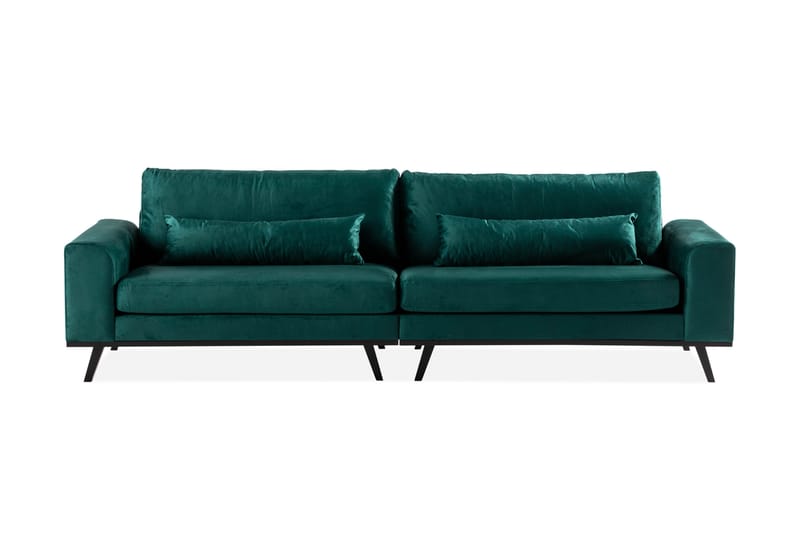 Copenhagen 4-seters Fløyelssofa - Grønn - Møbler - Sofaer - Fløyelssofaer