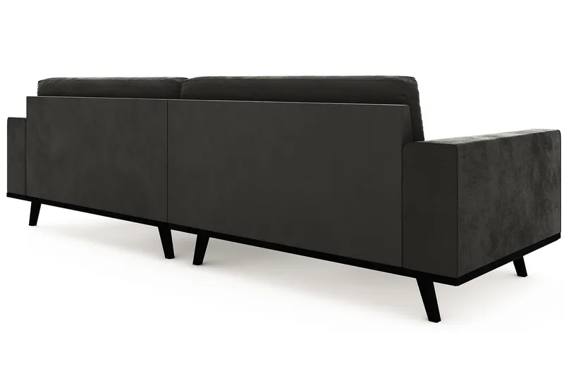 Copenhagen 4-seters Fløyelssofa - Mørk grå - Møbler - Sofaer - Fløyelssofaer