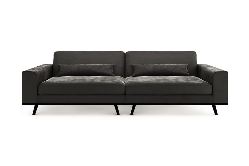 Copenhagen 4-seters Fløyelssofa, Mørk grå