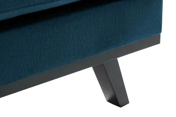 Copenhagen 4-seters Høyrevendt L-formet Divansofa i Fløyel - Blå - Møbler - Sofaer - Fløyelssofaer