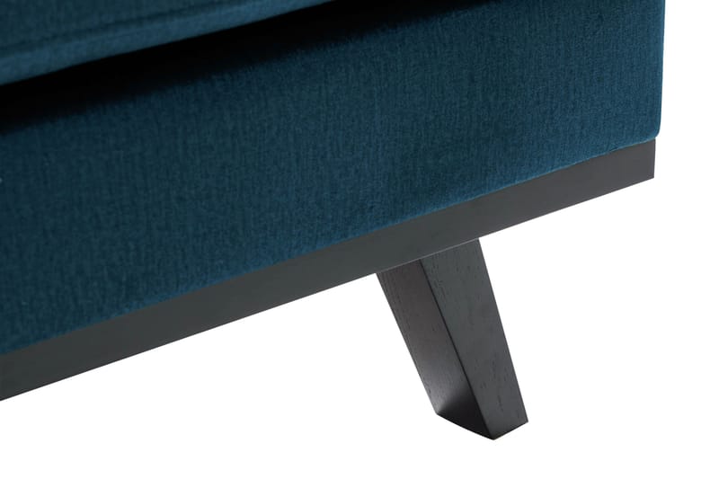 Copenhagen 4-seters Høyrevendt L-formet Divansofa i Fløyel - Blå - Møbler - Sofaer - Fløyelssofaer