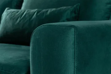 Copenhagen 4-seters Venstrevendt L-formet Divansofa i Fløyel - Grønn - Møbler - Sofaer - Fløyelssofaer