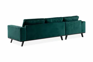 Copenhagen 4-seters Venstrevendt L-formet Divansofa i Fløyel - Grønn - Møbler - Sofaer - Fløyelssofaer