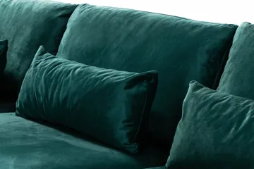 Copenhagen 4-seters Venstrevendt L-formet Divansofa i Fløyel - Grønn - Møbler - Sofaer - Fløyelssofaer