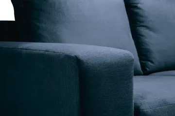 Crazy 4-seters Høyrevendt U-formet Large Sofa med Divan og Sjeselong i Fløyel - Blå - Møbler - Sofaer - Fløyelssofaer