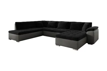 Dynir 4-seters Hjørnesovesofa - Svart|Grå - Møbler - Sofaer - Sovesofaer - Sovesofa divan