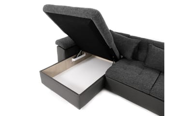 Dynir 6-seters Høyrevendt U-formet Sovesofa 125x290 cm med Oppbevaring i Fløyel - Grønn - Møbler - Sofaer - Fløyelssofaer