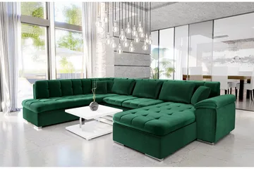 Dynir Hjørnesovesofa Divan Høyre - Møbler - Sofaer - Fløyelssofaer