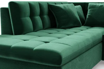 Dynir Hjørnesovesofa Divan Høyre - Møbler - Sofaer - Fløyelssofaer