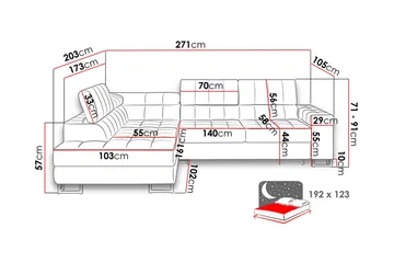 Elkind Hjørnesofa Høyre - Mint - Møbler - Sofaer - Fløyelssofaer