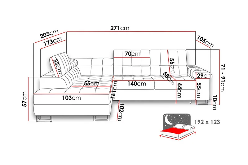 Elkind Hjørnesofa Høyre - Mint - Møbler - Sofaer - Fløyelssofaer