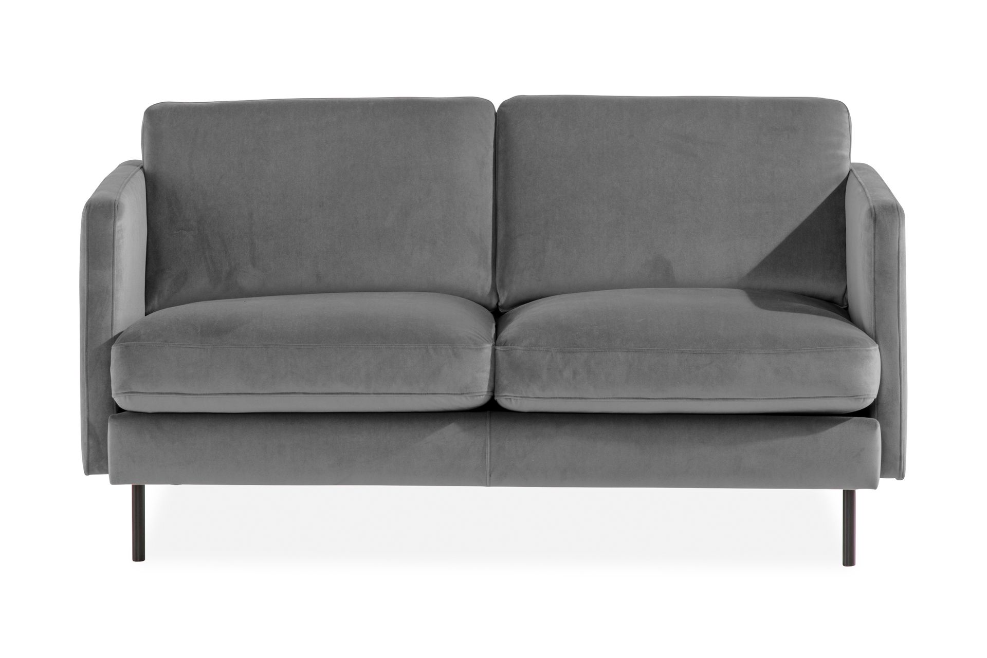 Fløyelssofa Elion 2-seter - Lysgrå - Møbler - Sofaer - Fløyelssofaer