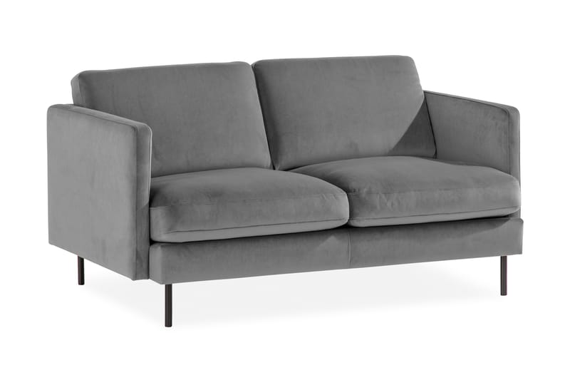 Fløyelssofa Elion 2-seter - Lysgrå - Fløyelssofaer - 2 seter sofa