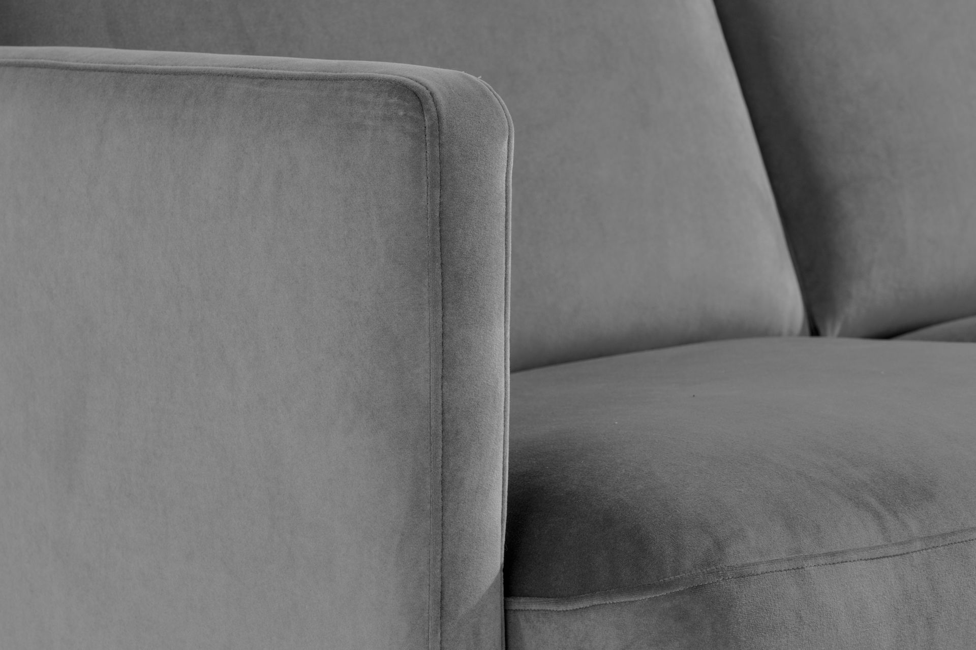 Fløyelssofa Elion 2-seter - Lysgrå - Møbler - Sofaer - Fløyelssofaer