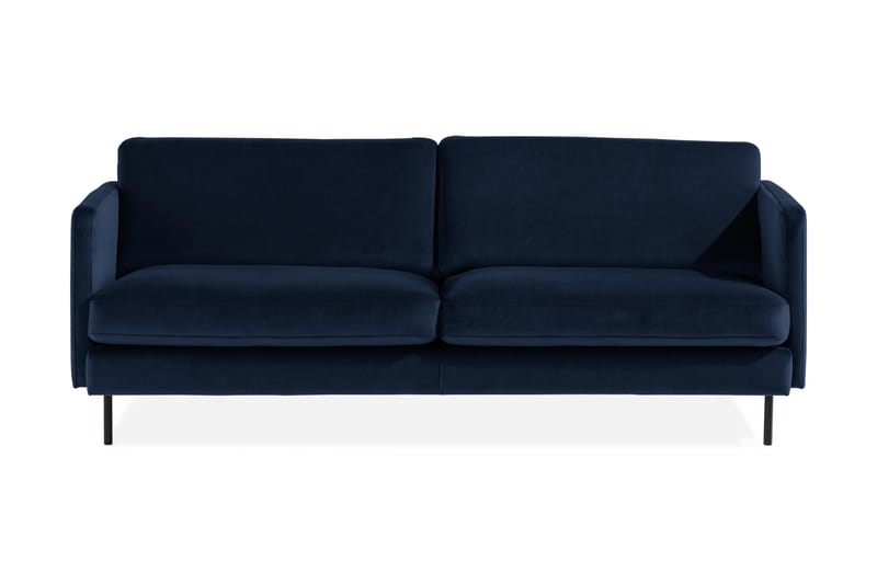 Fløyelssofa Elion 3-seter - Blå - Fløyelssofaer - 3 seter sofa