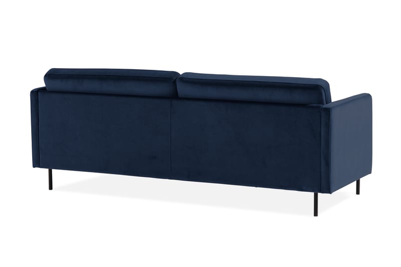 Fløyelssofa Elion 3-seter - Blå - Fløyelssofaer - 3 seter sofa