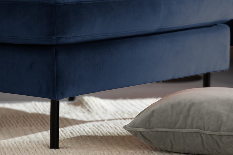 Fløyelssofa Elion 3-seter - Blå - Fløyelssofaer - 3 seter sofa