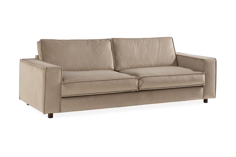 Fløyelssofa Leonora 4-seter - Beige - Møbler - Sofaer - Fløyelssofaer