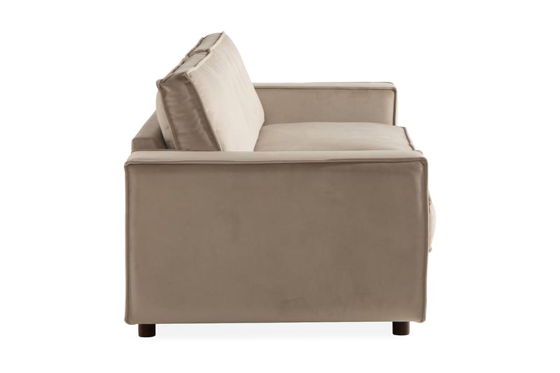 Fløyelssofa Leonora 4-seter - Beige - Møbler - Sofaer - Fløyelssofaer