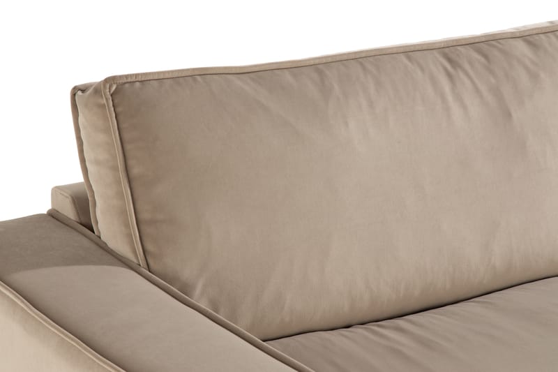 Fløyelssofa Leonora 4-seter - Beige - Møbler - Sofaer - Fløyelssofaer