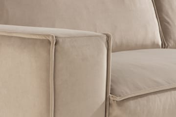 Fløyelssofa Leonora 4-seter - Beige - Møbler - Sofaer - Fløyelssofaer