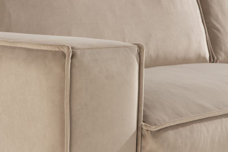 Fløyelssofa Leonora 4-seter - Beige - Møbler - Sofaer - Fløyelssofaer