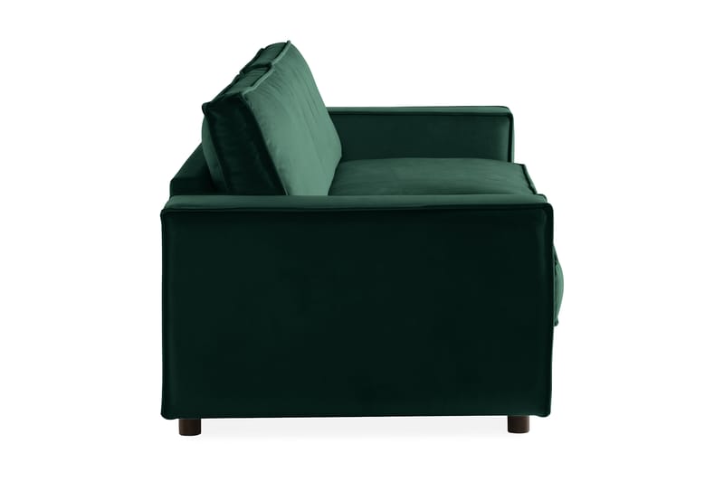 Fløyelssofa Leonora 4-seter - Grønn - 4 seter sofa - Fløyelssofaer