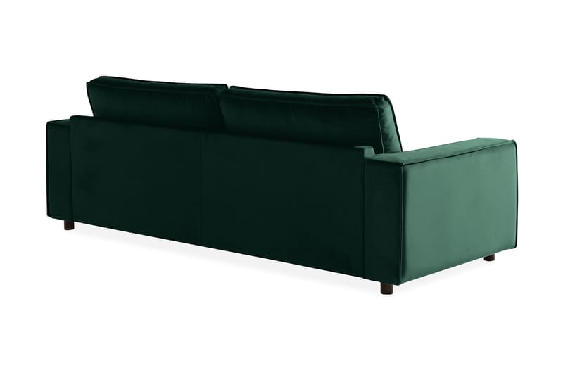 Fløyelssofa Leonora 4-seter - Grønn - 4 seter sofa - Fløyelssofaer