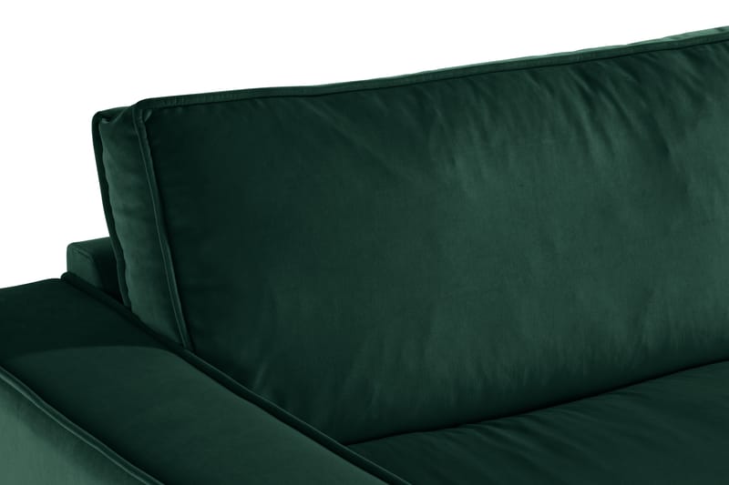 Fløyelssofa Leonora 4-seter - Grønn - 4 seter sofa - Fløyelssofaer