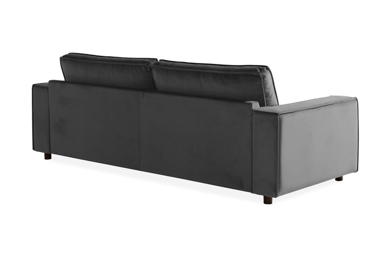 Fløyelssofa Leonora 4-seter - Lysgrå - 4 seter sofa - Fløyelssofaer