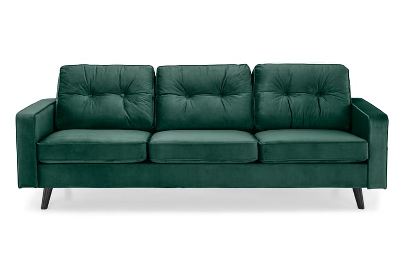 Fløyelssofa Miller 3-seter - Grønn - Fløyelssofaer - 3 seter sofa