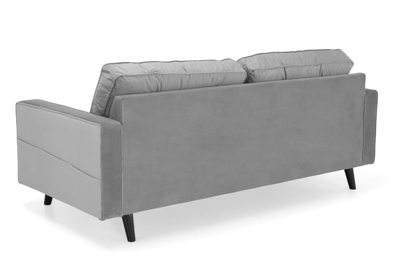 Fløyelssofa Miller 3-seter - Lysgrå - Fløyelssofaer - 3 seter sofa