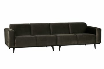 Fløyelssofa Nowell 4-seter - Grønn - Møbler - Sofaer - Fløyelssofaer