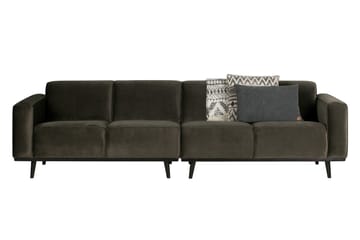 Fløyelssofa Nowell 4-seter - Grønn - Møbler - Sofaer - Fløyelssofaer