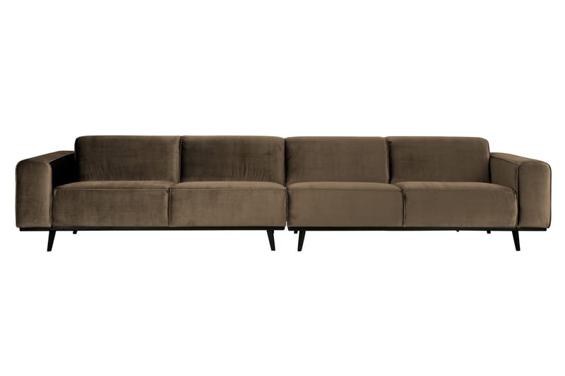 Fløyelssofa Nowell 4-seter - Taupe - Møbler - Sofaer - Fløyelssofaer
