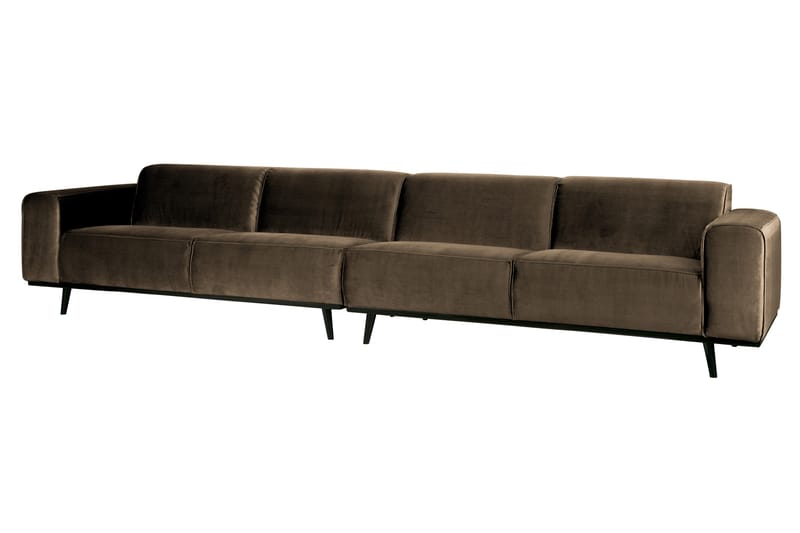 Fløyelssofa Nowell 4-seter - Taupe - Møbler - Sofaer - Fløyelssofaer