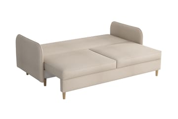 Gaja 2-seter Sovesofa Runde Armlener i Stoff - Beige - Møbler - Sofaer - Fløyelssofaer