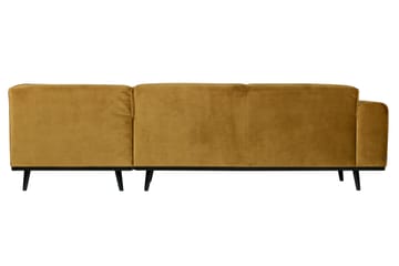 Hjørnesofa Nowell Høyre - Honninggul - Møbler - Sofaer - Fløyelssofaer
