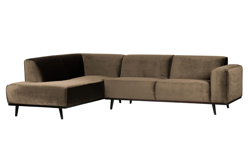 Hjørnesofa Nowell Venstre - Taupe - Møbler - Sofaer - Fløyelssofaer