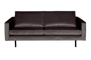 Lissbon 2,5-seters Fløyelssofa - Antrasitt - Møbler - Sofaer - Fløyelssofaer