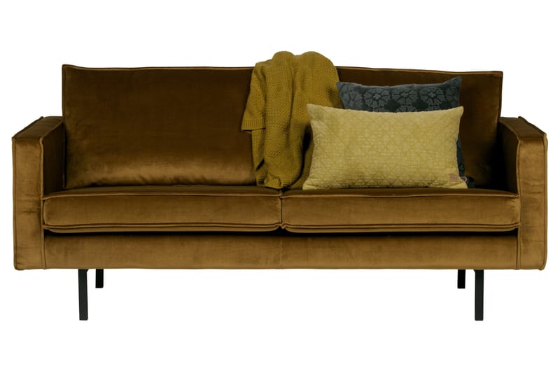Lissbon 2,5-seters Fløyelssofa - Honninggul - Møbler - Sofaer - Fløyelssofaer
