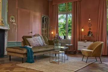 Lissbon Dagseng Høyre - Gul - Møbler - Sofaer - Fløyelssofaer