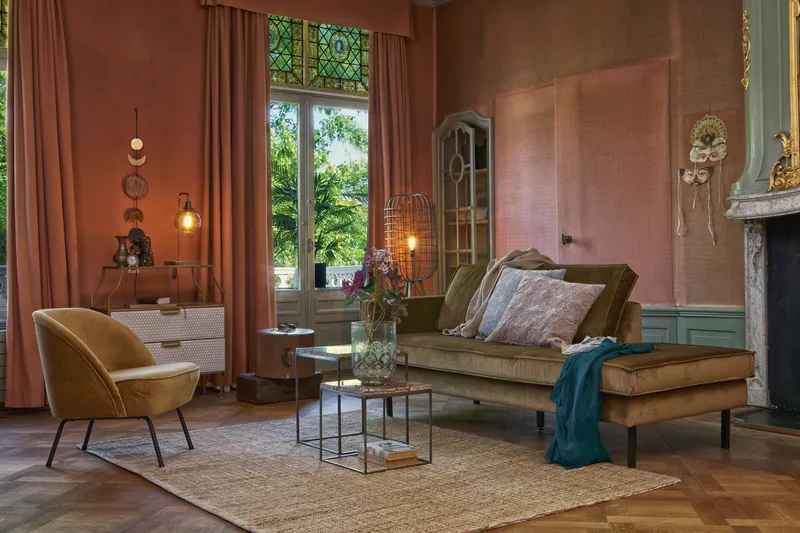 Lissbon Dagseng Venstre - Gul - Møbler - Sofaer - Fløyelssofaer